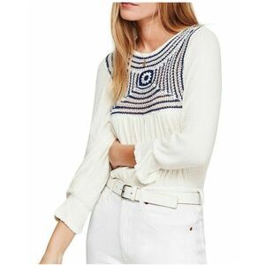 Free People Soul Mate Knit Long Sleeve Top Women’s size XS - S oversized Boho Cr